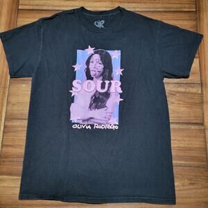 Olivia Rodrigo Black Unisex Tee SOUR Album Cover - Size Medium